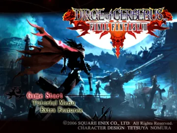 Dirge of Cerberus - Final Fantasy VII screen shot title